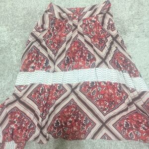 Free People Boho Paradise Midi Handkerchief Skirt